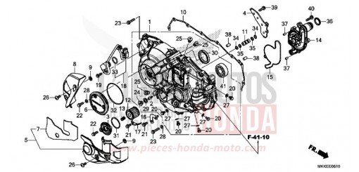 KURBELGEHAEUSEABDECKUNG (CRF1000D/D2/DL/DL2) CRF1000D2K de 2019